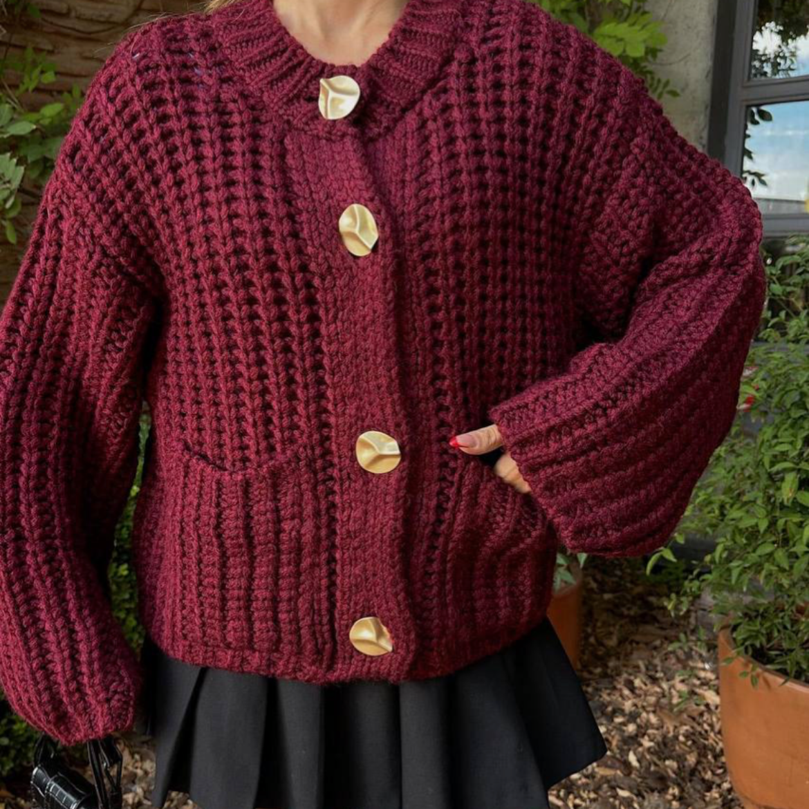 gilet en laine manches longues